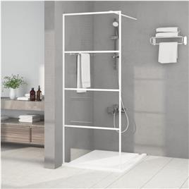 vidaXL Divisória de chuveiro branco 80x195 cm vidro ESG transparente
