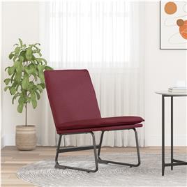 vidaXL Cadeira lounge 52x75x76 cm tecido vermelho tinto