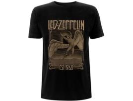 T-Shirt ROCK OFF Led Zeppelin - Faded Falling Preto (Tamanho: M)