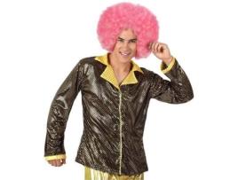 Fato de Homem DISFRAZZES Camisa De Disco Brilhante Dourada (Tam: XL 54/58)