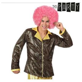 Casaco para Adultos Disco Brilho Dourado - XL