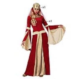 Fantasia para Adultos Dama medieval Vermelho - XL