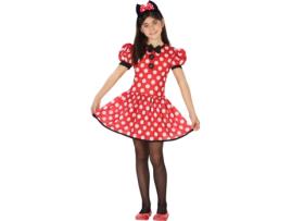 Fato de Menina DISFRAZZES Minnie Vermelho Com Laço (Tam: 3 a 4 anos)