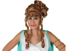 Peruca DISFRAZZES Romana Clássica Castanha (Tam: Tamanho Único)