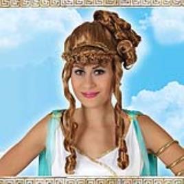 Peruca de Cabelo Encaracolado Castanho 117925