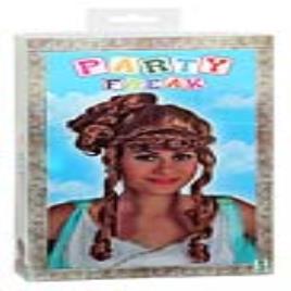 Peruca de Cabelo Encaracolado Castanho 117925