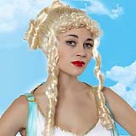 Peruca Cabelos ondulados Louro platinado 117932