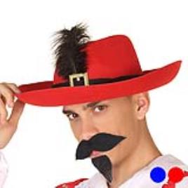 Chapéu Mosqueteiro Pluma 110613 - Azul