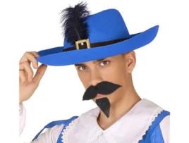 Chapéu Mosqueteiro Pluma 110613 - Azul