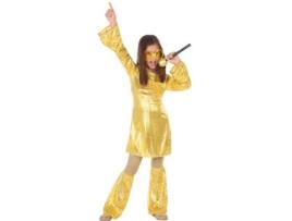 Fato de Menina DISFRAZZES Disco Dourado Infantil (Tam: 5 a 6 anos)