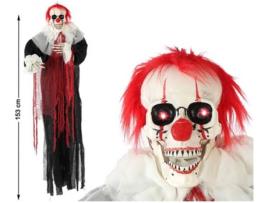 Figura DISFRAZZES Suspensa Esqueleto Palhaço Luz e Som (153 cm - Halloween)