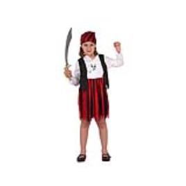 Fantasia para Crianças Pirata Vermelho - 5-6 Anos