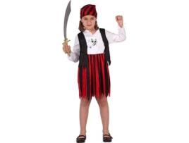 Fantasia para Crianças Pirata Vermelho - 5-6 Anos