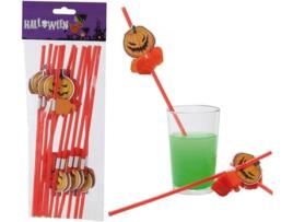 Decorações de Halloween  Palhinhas de Abóbora (12 Un - 24 cm)