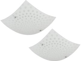 Conjunto de 2 Candeeiros de teto SULION 600238 (E27 - Transparente - Vidro)