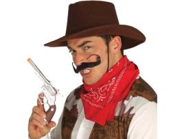 Bigode DISFRAZZES Encaracolado Preto De Cowboy (Tam: Tamanho Único)