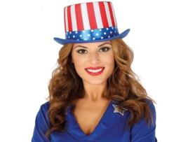 Chapéu DISFRAZZES Cartola Bandeira Americana - Tam: Único) (Tam: Tamanho Único)