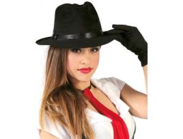 Chapéu DISFRAZZES Gangster Preto De Pano (Tam: Tamanho Único)