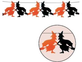 Decorações de Halloween  Grinalda de Fantasia com Bruxas (23x300 cm)