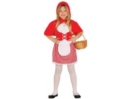 Fato de Menina  Capuchinho Vermelho Com Espartilho (Tam: 7 a 9 anos)