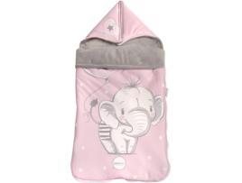 Saco Pekebaby Cuco Entretiempo Elefante Rosa