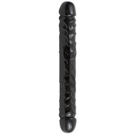 DILDO DUPLO JR. VEINED DOUBLE HEADER 12'' PRETO