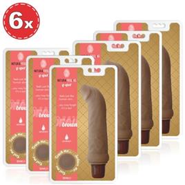 PACK COM 6 VIBRADORES NATURAL FEELING G-SPOT BROWN