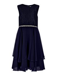 happy girls Vestido  navy / prata