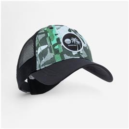 Boné de Voleibol de Praia Adulto Beach Style Trucker Camuflado PRETO/VERDE