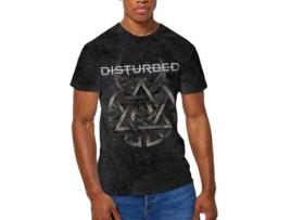 T-Shirt ROCK OFF Disturbed - Riveted (Wash Collection) Cinzento (Tamanho: L)