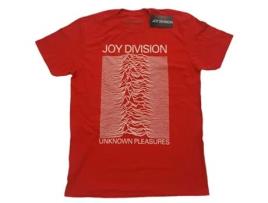 T-Shirt ROCK OFF Joy Division - Unknown Pleasures Vermelho (Tamanho: XL)