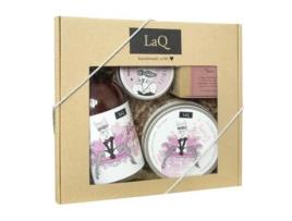 O presente ajustou LAQ Hare 1op (gel de 500 ml + 50 ml manteiga mousse + Facial Scrub 100 ml + 200 ml).