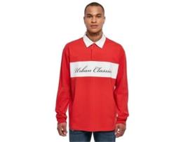 Polo para Homem URBAN CLASSICS (M - Algodão - Vermelho)