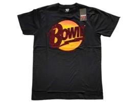 T-Shirt ROCK OFF David Bowie - Diamond Dogs Logo Preto (Tamanho: XL)