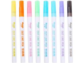 Conjunto de 8 Marcadores ANSELF Multicor