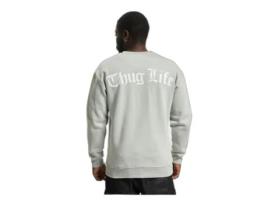 Sweatshirt para Unisexo THUG LIFE (3XL - Algodão - Cinzento)
