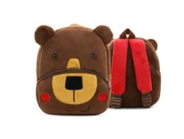 Mochila de animais de desenho animado mochila de criança mochila de pelúcia do jardim-de-infância Animal Coffee Bear