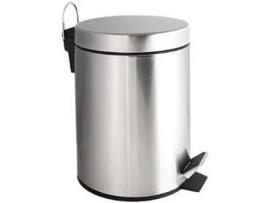 Papeleira com Pedal OMNYA EQUIPMENTS com Pedal 12L (Cinzento - Aço Inoxidável - 4 x 2.5 cm)