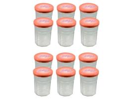 Conjunto De 12 Potes De Geléia Com Tampa 385Ml  - 922967