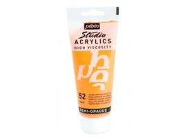 Tinta Acrílica PÉBÉO Semi(Opaca - Amarelo Cádmio - 100ml)