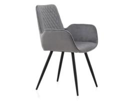 Conjunto de 2 Cadeiras Estofadas (Metal - 58x89x59 cm)