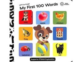 Livro baby einstein lift a flap my first 100 words novelty board book de p i kids (inglês)