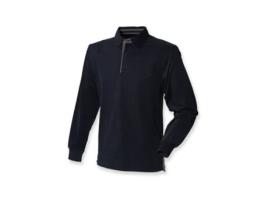 Polo para Homem FRONT ROW (L - Algodão - Preto)