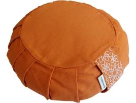 Almofada de Meditação SAMARALI Zafu (Algodão - Laranja - 17 x 25 x 25 cm)