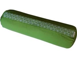 Bolster de yoga SAMARALI (Algodão - Verde - 20 x 20 x 66 cm)