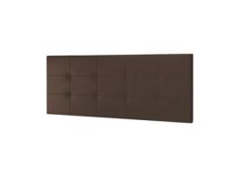 Cabeceira Mikonos JSHOME  (Chocolate - Pele - 140 cm / 160 cm x 60 cm x 8 cm)