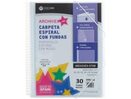 Pasta Classificadora Carchivo Archivex-Star 30 Capas A4 Espiral 8 Unidades