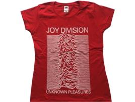 T-Shirt ROCK OFF Joy Division - Unknown Pleasures Vermelho (Tamanho: S)
