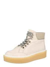 JUTELAUNE Botim com fivela 'GAUCHO'  cinzento / offwhite