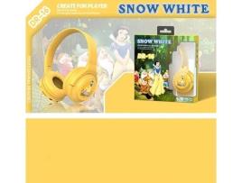 Auriculares Over-Ear Bluetooth 5.0 Universais Sem Fio Branca de Neve